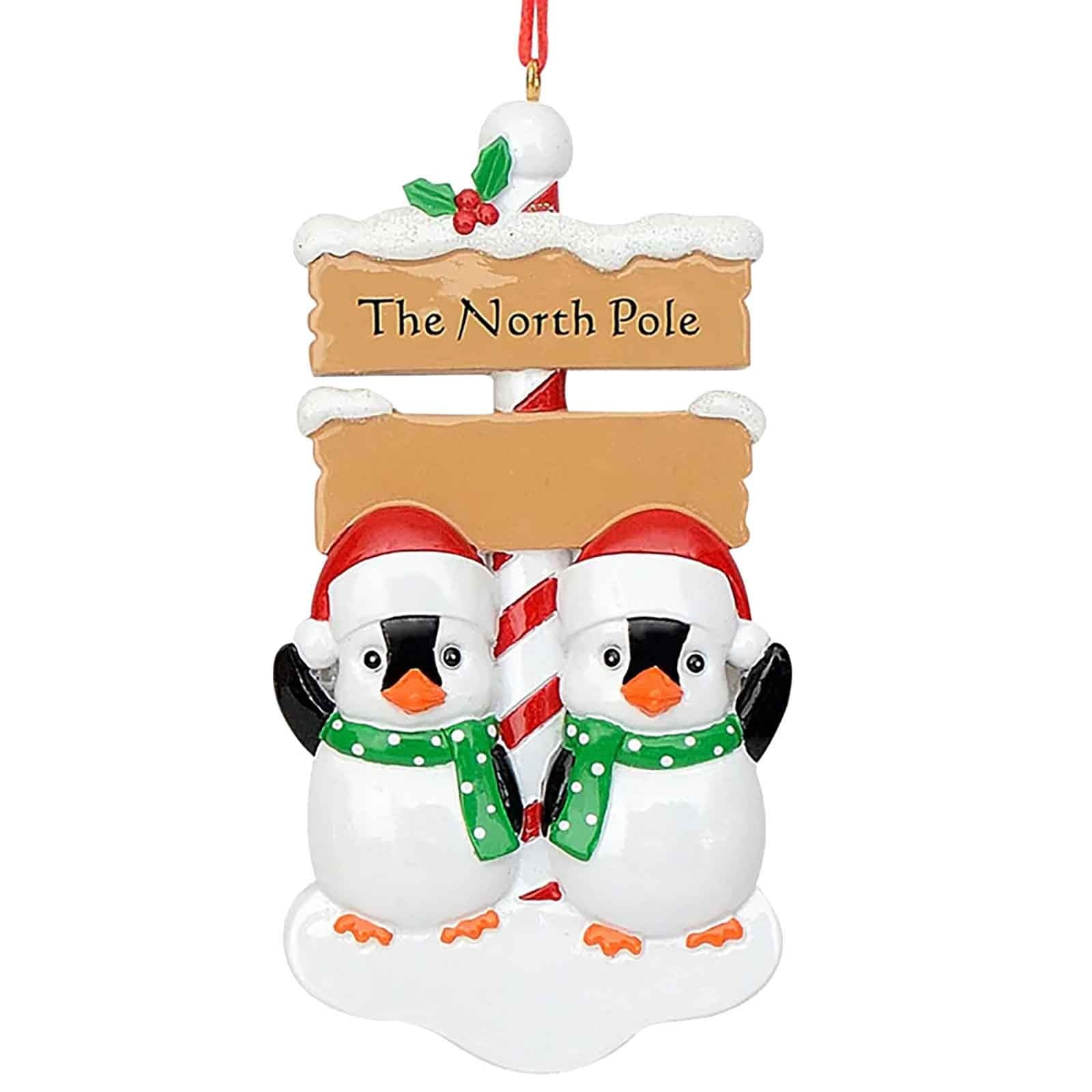 Taomzat Clearance Christmas Hanging Ornament, Resin 2 Penguins Hanging