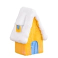 thumbnail image 1 of Beautynvta Christmas Plastic House Figurines, Miniature Christmas Tabletop Ornaments House Statue House Model for Christmas Holiday Party Decor, 1" x 1" x 1.7", Yellow, 1 of 8