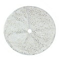 thumbnail image 1 of Beautynvta Christmas Tree Skirt, 35.4 Inch White Non-Woven with Sparkle Star Xmas Tree Skirt, Tree Ornaments Tree Mat Base Cover for Xmas Holiday Home Party Decor, 1 of 6