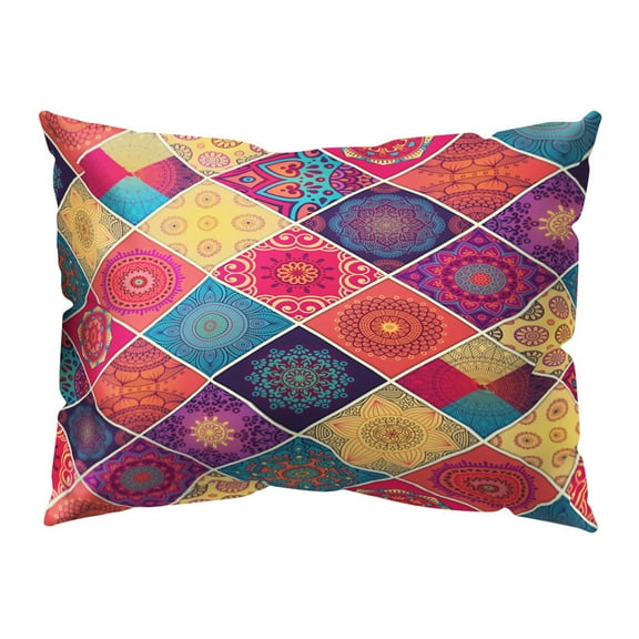 Beautynvta Rectangle Throw Pillow Covers, Decorative and Soft Pillow Cases, Colorful Print Cushion Case for Living Room Home Office Decor, 11.8" x 19.7"