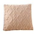thumbnail image 1 of Beautynvta Throw Pillow Covers, Solid Color Decorative and Soft Plush Pillow Cases, Breathable Cushion Case for Couch Bed Sofa Living Room Office Decor, 17.7" x 17.7", Beige, 1 of 8