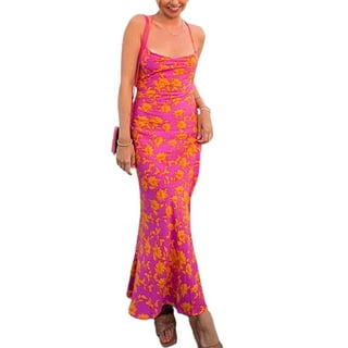 Cotton Sleeveless Print Cross back Bandage Maxi Dresses Cotton Sleeveless Print Cross back Bandage Maxi Dresses