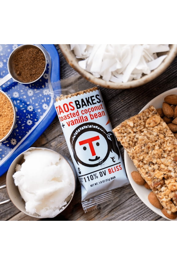 - Snack Bars - Toasted Coconut + Vanilla Bean - Gluten-Free, Non-GMO - 12 Pack, 1.8oz ea