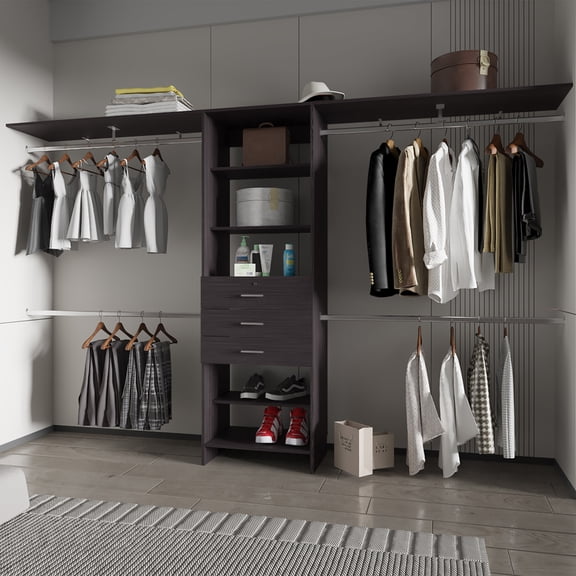 Taos Closet Organization System, Badroom, Black