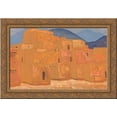 thumbnail image 1 of Taos Pueblo, New Mexico 24x18 Gold Ornate Wood Framed Canvas Art by Nicholas Roerich, 1 of 2