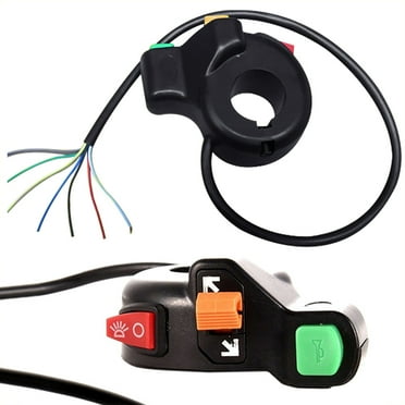 Taosunzt 22mm Universal Motorcycle ATV Handlebar Turn Horn On/Off Light Signal Switch Black
