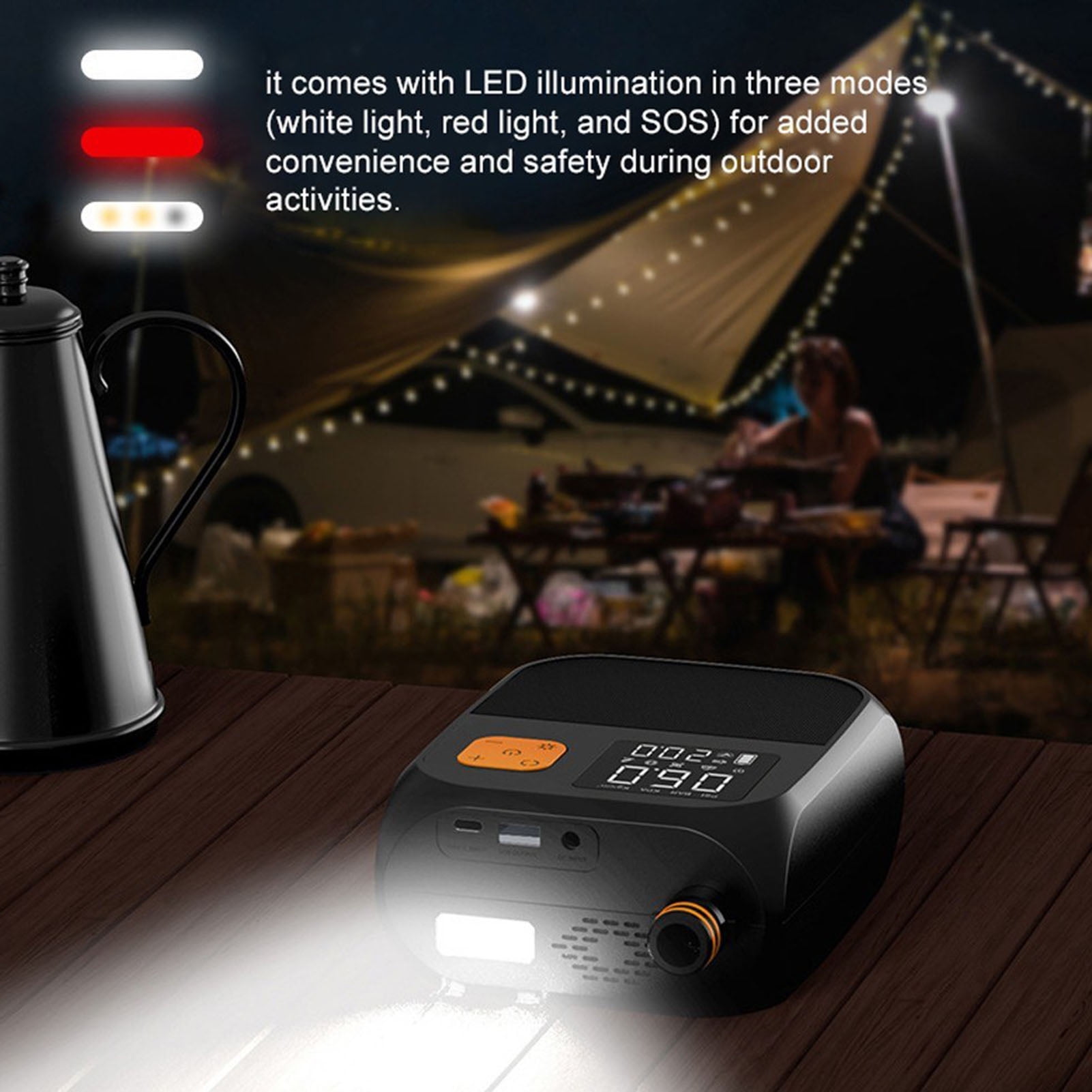 Pompe Électrique Rechargeable 25PSI - 8000mAh - Auto-Arrêt - Pour Paddle, Kayak, Matelas & Tentes