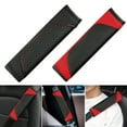 thumbnail image 1 of Taosunzt Faux Leather Car Seat Belt Cover Fastener Tape Elegant Universal SUV Truck Auto Safety Belt Strap Pad Cushion Shoulder Protector Car Interior Accessories Black and Blue, 1 of 13