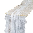thumbnail image 1 of Taosunzt Floral Lace Table Runner French Elegant Romantic Sheer White Black Tulle Long Rectangle Wedding Bridal Shower Party Dining Table Cover Kitchen Supplies White, 1 of 13