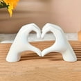 thumbnail image 1 of Taosunzt Love Heart Hand Figurine Heart-shaped Gesture Resin Statue Sculpture Home Office Wedding Party Desktop Decoration Ornament Red, 1 of 13