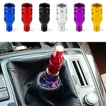 Taosunzt M12 x 1.25 Universal Aluminium Car Threaded Shifter Gear Shift Knob Adapter Black