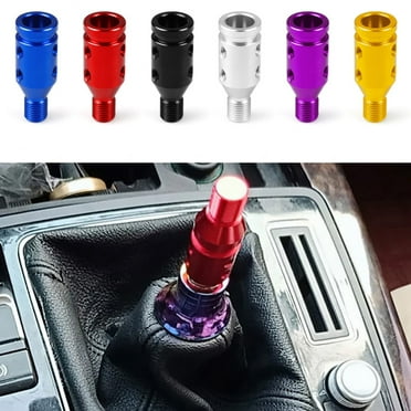 Taosunzt M12 x 1.25 Universal Aluminium Car Threaded Shifter Gear Shift Knob Adapter Black
