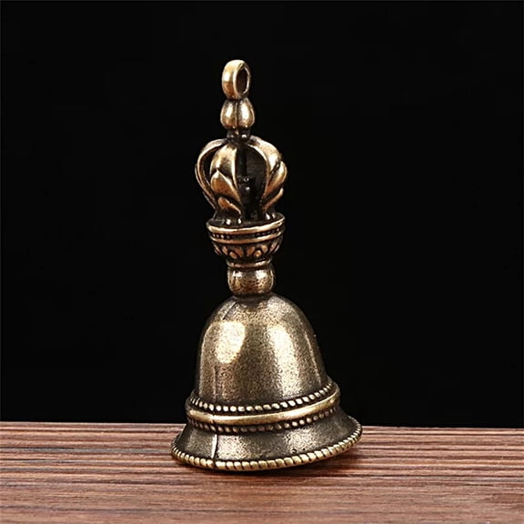 Taosunzt Old Bronze Bell Finely Build Decorative Compact Decorate Non-deforming Antique Brass Pendant for Living Room Style B