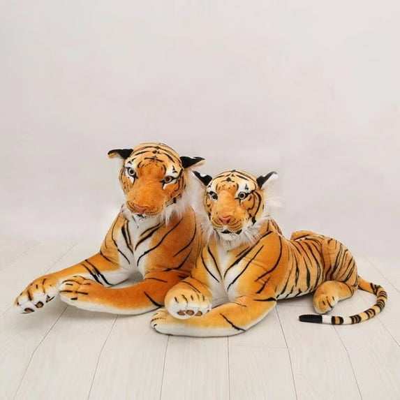 Taosunzt Plush Tiger Soft Comfortable Stuffed Animal Yellow Big Tiger Throw Pillow Toy Home Decor Orange 35cm