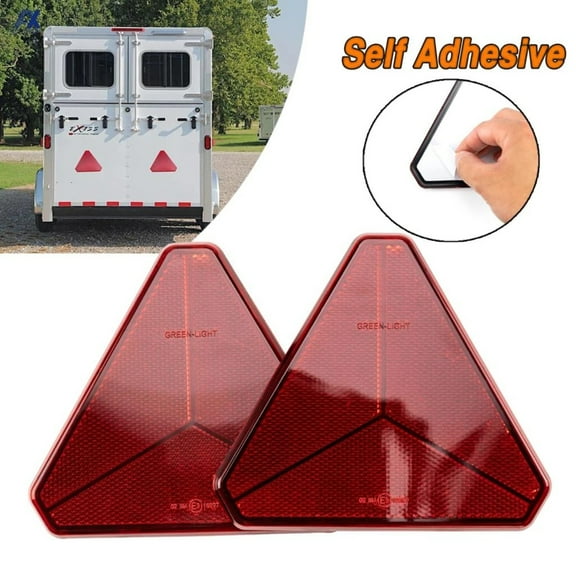 Taosunzt Warning Reflector Waterproof Super Bright Wear-resistant Triangular Safety Warning Reflector for Car Red