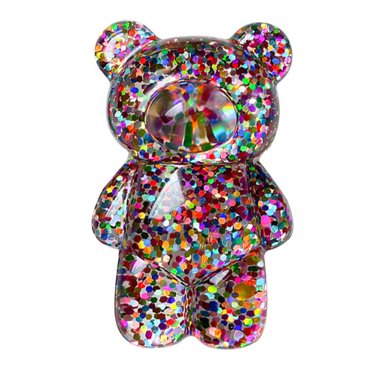 Windcarnival Mobile Phone Finger Holder Cartoon Foldable Epoxy Sequins 3D Cute Bear Shaped Phone Grip Tok Folding Bracket for Desktop
