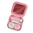 thumbnail image 1 of Luckymimi Contact Lenses Case Travel-friendly Vibrant Color Clear Printing Eye Contact Lenses Container Kit with Solution Bottle Tweezers for Outdoor, 1 of 8