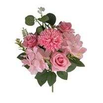 Taotanxi 1 Bunches Artificial Peonies Flowers Silk Blue Peonies Fake Hydrangea Flowers Arrangements Table Centerpiece Faux Flores for Bridal Wedding Home Decor