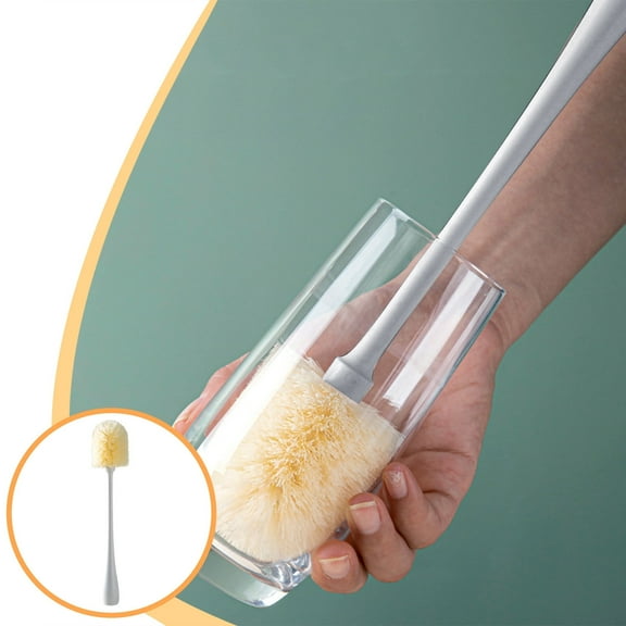 Taotanxi 1 Pcs Bottle Brush Set With Soft Bristles And Scrub Brush - Kitchen Cleaning Brush for Cups, Coffee Mugs, Tea Kettles, Baby Bottles And More