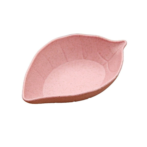 Taotanxi 1 Pcs Leaf Shape Sauce Dish,Small Dipping Bowls Appetizer Plates Wheat Straw Soy Sauce Dishes Multicolor Plastic Saucers Bowl Dinnerware Set for Vinegar/Salad Soy Sauce/Wasabi/Chili Oil