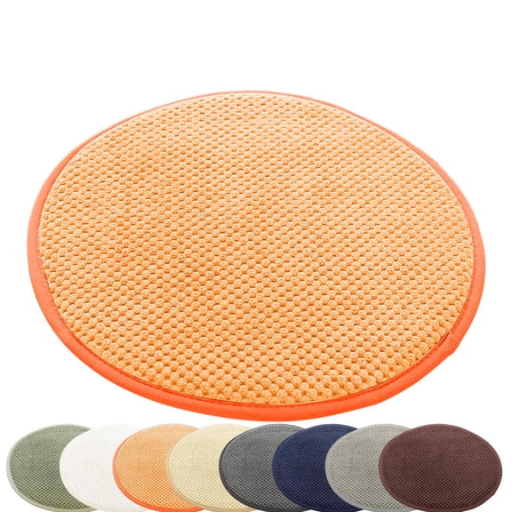 Taotanxi 10 Inch Round Chair Cushions, Anti Slip Bistro Chair Seat Cushions, Thickened Cushion for Kitchen Dining Chairs, Bar Hight Stool,Orange/0855
