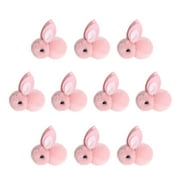 Taotanxi 10 Pcs Mini Plush Easter Bunny Animals, Miniature Stuffed Rabbit, Soft Tiny Stuffed Animals Easter Bunnies Plush Rabbit for Easter Decorations, DIY Hair ClipsPink