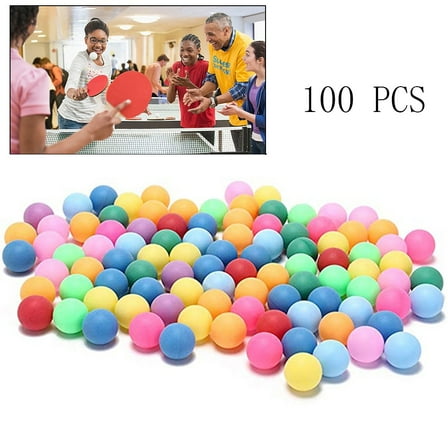 Taotanxi 100Pcs/Pack Colored Pong Balls 40mm Entertainment Table Tennis Balls