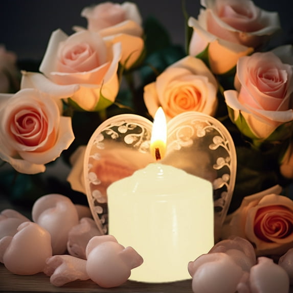 Taotanxi 12 Pcs Candle Floating Tea Lights Wedding Party Candle Small Votive Candles Mini Candles Round Candles Tea Light For Wedding Romantic Paraffin White Co