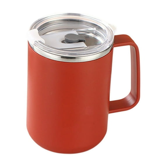 Taotanxi 12 oz Insulated Tumbler with Lid and Handle for Hot and Cold Drinks, Cold Iced Travel Coffee Mug no Spill for Adults, Reusable Stainless Steel Water Cup Thermal for Kitchen Outdoor