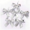 thumbnail image 1 of Taotanxi 12pcs Christmas Tree Decrations Bowknot Cute Wedding Party Home Decration Wreath Hanger Garlands Decor Bows Silver, 1 of 7