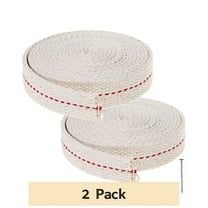 Taotanxi Clearance 2 Rolls Cotton Oil Lamp Wick, 3/4 Inch Replacement Oil Lanterns Wick for Oil Lamps and Oil Burners