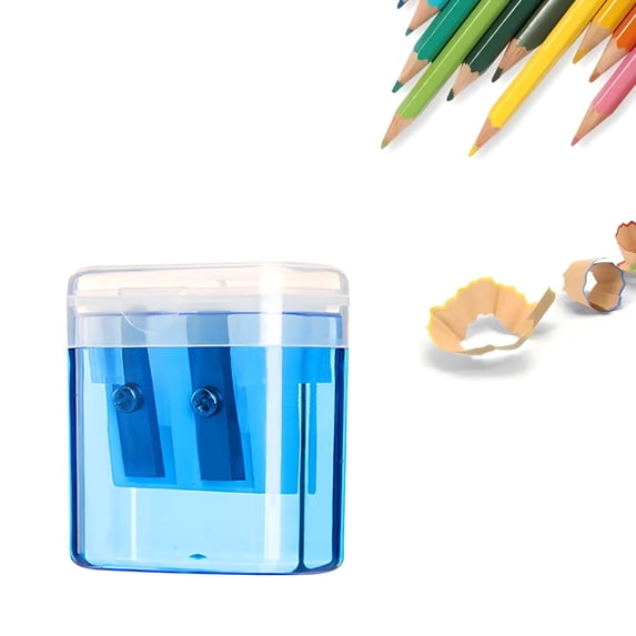 Taotanxi 2 Hole Manual Sharpeners, Blue Portable Pencil Sharpeners for Kids, Students & Teens,School & Classroom