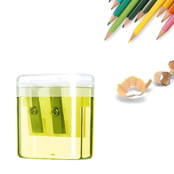 Taotanxi 2 Hole Manual Sharpeners, Yellow Portable Pencil Sharpeners for Kids, Students & Teens,School & Classroom