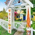 thumbnail image 1 of Taotanxi 2 Pieces Happy Easter And Hello Spring Porch Sign Easter Hanging Wall Banners Swedish Gnome Bunny Party Colorful Eggs Indoor Outdoor Welcome Porch Wall Decor Front Door Party Decorations, 1 of 6