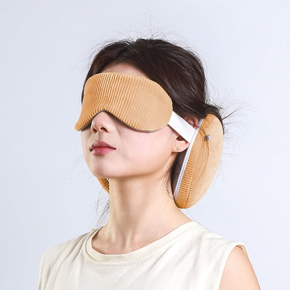 Taotanxi 2-in-1 Compact Zippered Travel Pillow Sleep Mask - Comfy Support with One Size Fits Most, Ideal for Travel, Road Trips, or Relaxing at Home