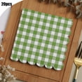 thumbnail image 1 of Taotanxi 20 Pcs Green Gingham Napkins, Disposable Sage Green Napkin Scalloped Green Baby Shower Cocktail Napkins Paper Plaid Napkin for Picnic, Wedding, Baby & Bridal Shower,5 x 5 Inches, 1 of 7