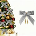 thumbnail image 1 of Taotanxi 24pcs Gray Small Velvet Christmas Bows For Christmas Tree Wreath Gift Wrap Crafts Wedding Party Bows For Snack Bags Baking Candy Bags Home Decoration, 1 of 7
