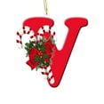 thumbnail image 1 of Taotanxi 26 Letter Ornaments Christmas Tree Decoration Personalized Christmas Letter Tree Hanging Pendant Xmas Alphabet for DIY Craft Ornaments (V), 1 of 7