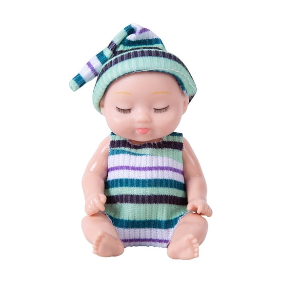 Taotanxi 3.5 Inch Cute Soft Baby Dolls Pvc + Cotton Baby Dolls With Clothes Set Realistic Doll Look Real Girl