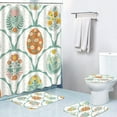 thumbnail image 1 of Taotanxi 4 Pcs Easter Bunny Shower Curtain Sets 71 X 71 Inches Non Slip Rugs Toilet Lid Cover Bath Mat And 12 Hooks Easter Bathroom Shower Curtain for Bathroom Spring Decorations Farmhouse Home Decor, 1 of 6