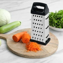 Taotanxi 4-in-1 Stainless Steel Box Grater - Multi-Sided Cheese and Vegetable Shredder with Container - Kitchen Grater for Zesting, Slicing, and Shredding