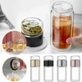 thumbnail image 1 of Taotanxi 420Ml/14Oz Tea Tumbler Tea Infuser Bottle Double Layer Glass Travel Tea Mug Loose Leaf Tea Strainer Tea Cup Glass Tumbler Office Travel Home Tea Mug Fruit Water Tea Gift, 1 of 4