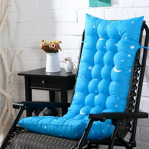 Taotanxi 43.3 Inches (Approx. 109.9 Cm) Sun Lounger Cushion Sun Deck Cushion Lounger Outdoor Mattress Lounger Quilted Padded Upholstered Seat Cushion Recliner With Tie Down Straps