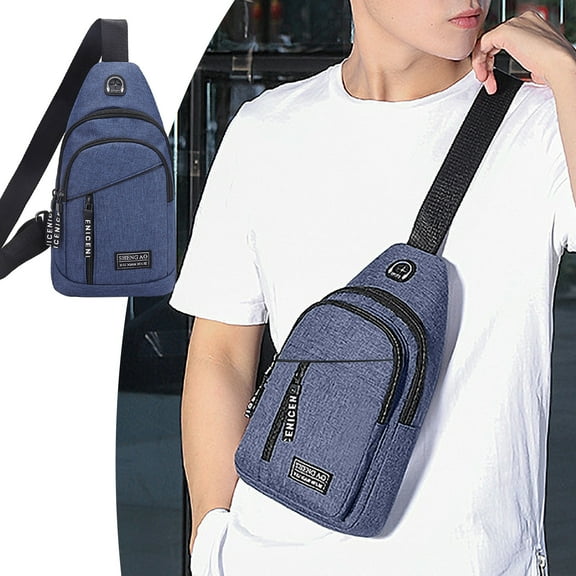 Taotanxi 50% off Sling Bag - Shoulder Backpack Chest Bags Crossbody Daypack for Women & Partially Equipped With Usb Charging Port,Blue