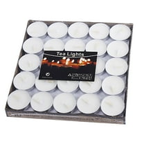 50Pack Tealight Candles, White, Unscented, Smokeless, Dripless & 2-4Hours Burn Time Long Burning Paraffin Tea Lights Candles for Home, Romantic Decor, Pool, Shabbat, Weddings & Emergencies