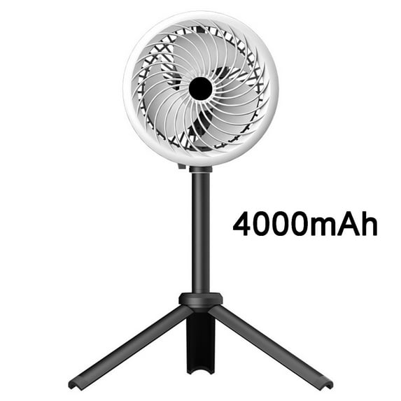 Taotanxi 5in1 Camping Fan with Light-Outdoor Fan with APP control,4000mAh Rechargeable Portable Standing Fan with LED lantern,Hanging Hook for Tents, Cordless USB Desk Fan, Dark Gray