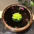 thumbnail image 1 of Taotanxi 6.7" Solar Pond or Water Garden, Lily Pad LED Floating Lights, Yellow, 1 of 7