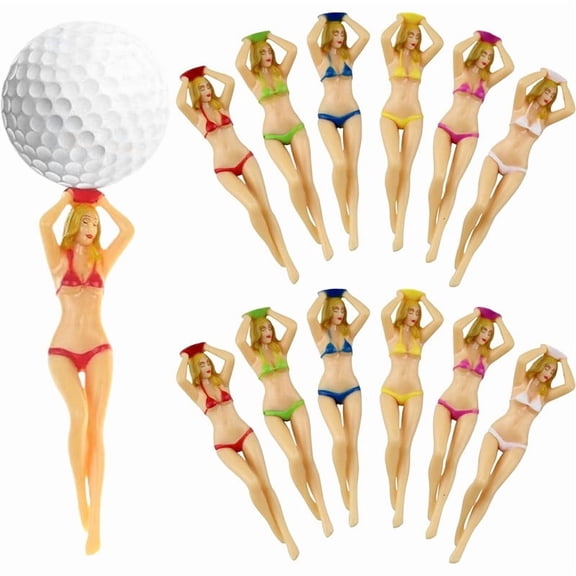 Taotanxi 6-Pack Women's Golf Tees–Colorful Durable Plastic Golf Accessories | Fun Golf Gifts for Men & Women, Perfect for Birthdays, Holidays, Bachelor Parties & Unique Golf Lover Gifts