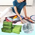 thumbnail image 1 of Taotanxi 6 Pcs Packing Cubes Multi-Functional Clothing Sorting Packages Ravel Carry On Luggage Organizers Storage Bags,Travel Packing Pouches, Light Green, 1 of 6