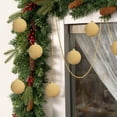 thumbnail image 1 of Taotanxi 6 Pcs Velvet Christmas Balls 2.Inch Christmas Tree Decorations Xmas Ornaments Balls for Family Holiday Wedding Party Xmas Tree Hanging Decoration (Khaki), 1 of 7
